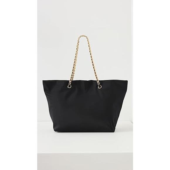 Tory Burch Women's Black 100% Smooth Leather Ella Chain Tote Bag - Picture 2 of 11